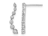 1/7 Carat (ctw) Diamond Journey Earrings in 14K White Gold