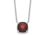 2.40 Carat (ctw) Garnet Pendant Necklace in Sterling Silver