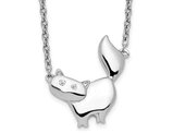 Sterling Silver Cat Pendant Necklace with Chain