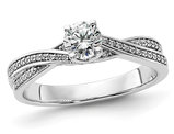 1/2 Carat (ctw I1-I2) Diamond Engagement Twist Ring in 14K White Gold