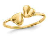 14K Yellow Gold Polished Heart Promise Ring