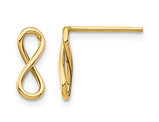 14K Yellow Gold Polished Infinity Post Earrings