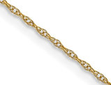 22 inch 6R Cable Rope Chain in 14 Karat Yellow Gold .6mm