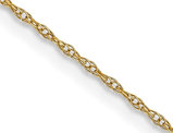 24 inch 6R Cable Rope Chain in 14 Karat Yellow Gold (0.6mm)