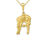 10K Yellow Gold Football Player Charm Pendant Necklace with Chain
