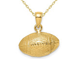 Classic Football Charm Pendant Necklace in 14K Yellow Gold