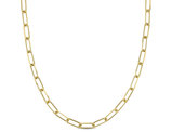 Diamond-Cut Paperclip Chain Necklace in 18K Yellow Gold Plated Sterling Silver (18 Inches)