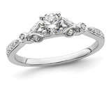 1/2 Carat (ctw I1-I2) Diamond Engagement Ring in 14K White Gold