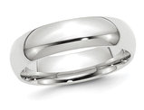 Men's or Ladies 10K White Gold 6mm Polished Wedding Band Ring