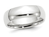 Men's 10K White Gold 7mm Polished Wedding Band Ring