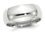 Men's 10K White Gold 8mm Polished Wedding Band Ring