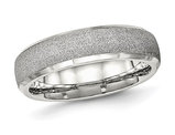 Men's or Ladies Stainless Steel 6mm Polished Laser Cut Band Ring