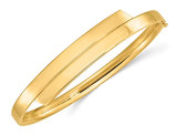 14K Yellow Gold Overlap Hinged Bangle