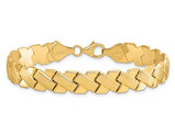 10K Yellow Gold Criss Cross Fancy Bracelet 7.25 Inches (8.00mm thick)