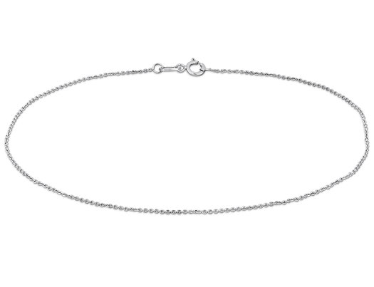 Cable Chain Bracelet in Platinum (9 inches)