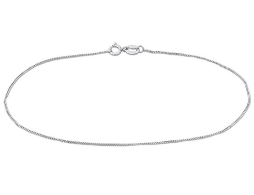 Curb Link Chain Bracelet in Platinum (9 inches)