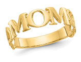14K Yellow Gold Polished MOM Ring (size 6.5)