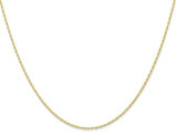 18 inches 10K Yellow Gold Carded Cable Rope Chain 0.95mm