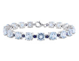 29 Carat (ctw) Sky Blue Topaz and sapphire Bracelet in Sterling Silver (7.75 inches)