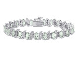 9.75 Carat (ctw) Green Quartz Bracelet in Sterling Silver  (7 Inches)