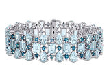 63 Carat (ctw) Sky and London Blue Topaz Bracelet in Sterling Silver (7.25 inches)