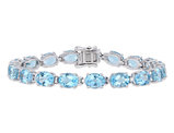 28 Carat (ctw) Sky Blue Topaz Bracelet in Sterling Silver (7.25 inches)