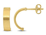 10K Yellow Gold  Semi-Hoop Earrings