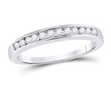 1/4 Carat (ctw G-H, I1-I2) Diamond Wedding Band Ring in 14K White Gold