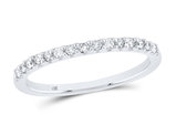 1/7 Carat (ctw G-H, I1-I2) Diamond Wedding Band Ring in 14K White Gold