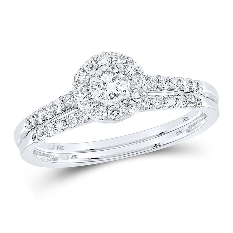 1/2 Carat (ctw J-K, I2) Diamond Engagement Wedding Ring Set 1/2 Carat (ctw J-K, I2) Diamond Engagement Wedding Ring Set