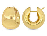 14K Yellow Gold Huggie Hoop Earrings (17.55mm)