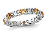 4/5 Carat (ctw) Citrine Band Ring in Sterling Silver