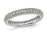 3/4 Carat (ctw) Peridot Eternity Band Ring in Sterling Silver