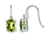 3.30 Carat (ctw) Peridot Drop Dangle Earrings in Sterling Silver