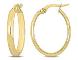14K Yellow Gold Polished Hoop Earrings (24mm)
