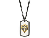 Men's Stainless Steel Hero Dog Tag Pendant Necklace with Chain (24 Inches)