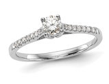 1/6 Carat (ctw G-H-I, SI1-SI2) Lab-Grown Diamond Promise Ring in 14K White Gold