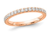 1/3 Carat (ctw E-F, VS1-VS2) Lab-Grown Diamond Wedding Band Ring in 14K Rose Gold