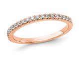 1/5 Carat (ctw E-F, VS1-VS2) Lab-Grown Diamond Wedding Band Ring in 14K Rose Gold