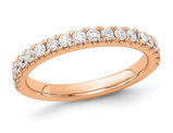 1/2 Carat (ctw E-F, VS1-VS2) Lab-Grown Diamond Wedding Band Ring in 14K Rose Gold