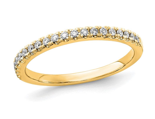 1/5 Carat (ctw E-F, VS1-VS2) Lab-Grown Diamond Wedding Band Ring in 14K Yellow Gold