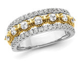 7/8 Carat (ctw SI1-SI2, G-H-I) Lab-Grown Diamond Band Ring in 14K White Gold