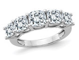 2.00 Carat (ctw) Synthetic Moissanite Anniversary Ring in 14K White Gold