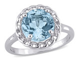 3.50 Carat (ctw) Blue Topaz Ring in Sterling Silver