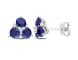 1.80 Carat (ctw) Lab-Created Blue & White Sapphire Earrings in Sterling Silver