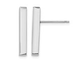 14K White Gold Bar Stick Post Earrings