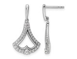 1/2 Carat (ctw) Diamond Dangle Earrings in 14K White Gold