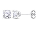 2.00 Carat (ctw) Lab-Created White Sapphire Round Solitaire Earrings in Sterling Silver (6mm)