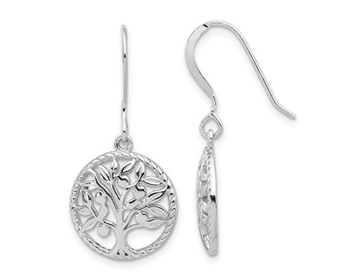 Sterling Silver Tree of Life Dangle Earrings
