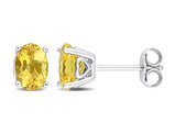 1.40 Carat (ctw) Citrine Oval Stud Earrings in Sterling Silver